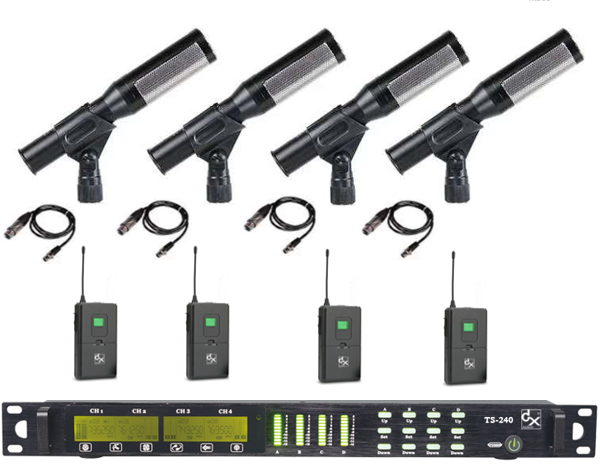 專業無線演出麥克風（一拖四）